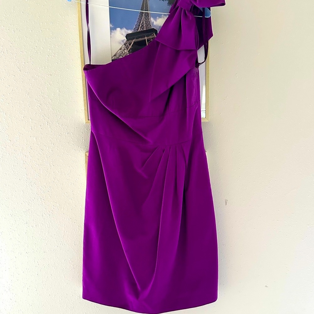 ANTONIO MELANI One-Shoulder Dress in Vibrant Purple